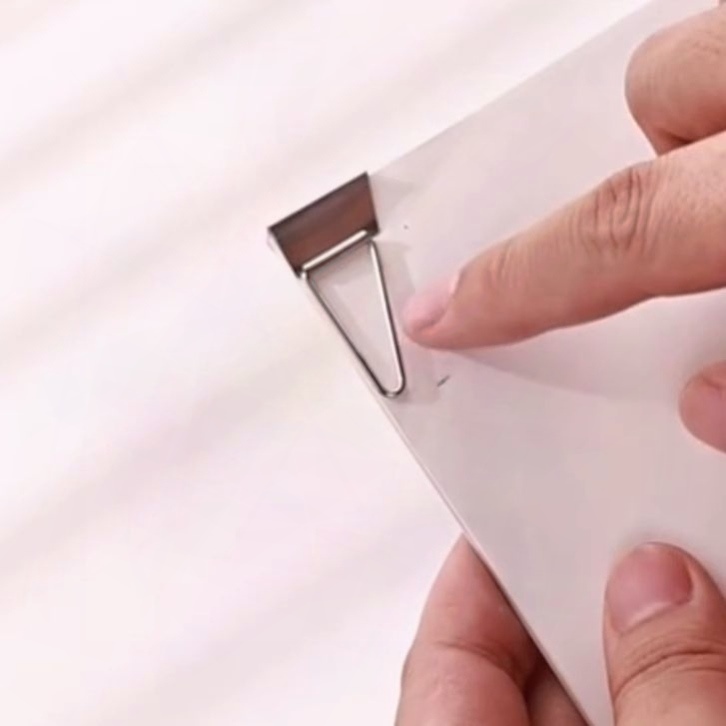 Stationery Awards: Smart Double Clip Simple Metal Multi-Function Clip for Student Test Papers and Documents Triangle Clip