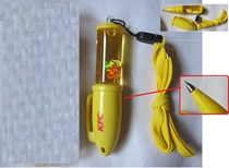 KFC toys early transparent bleaching water inner oil Qiqi yellow plastic ballpoint pen