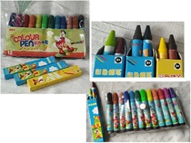 KFC toys Qiqi stationery two-color crayons 12-color pens painting supplies 4-piece package