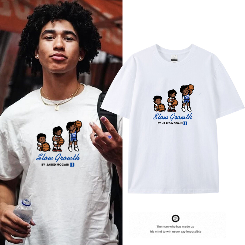 76Ers Jared Mchale Duke Hand-Drawn Anime American Casual Basketball Crew Neck Short-Sleeve T-Shirt