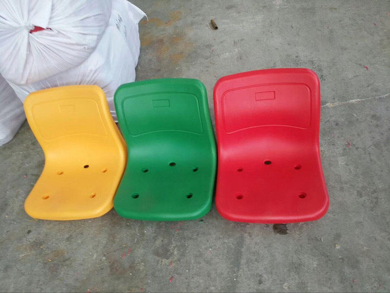 Sports Fields Plastic Watch Bench Seats Public Casual Dining Table Hollow Blow Molding High Backrest Even Row Stool Flat