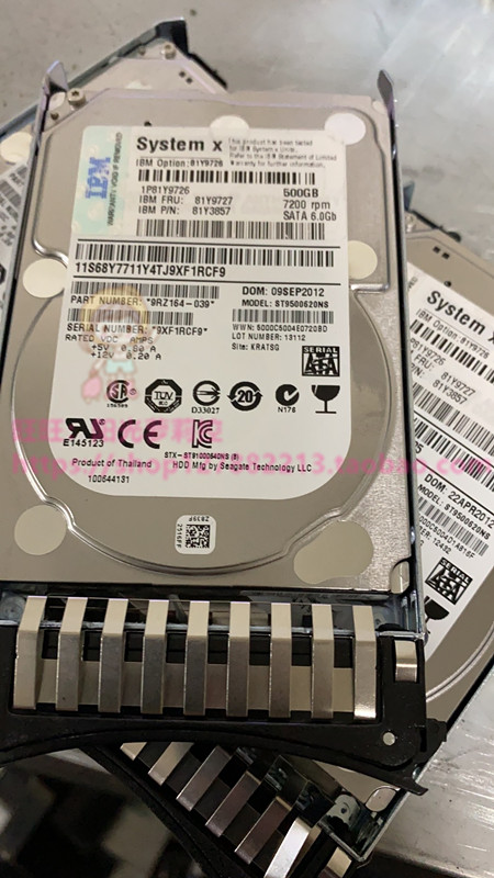 Original IBM 81Y9726 81Y9727 81Y3857 500G SATA 2 5 inch server hard drive