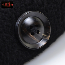 Resin imitation horn woolen coat button all-match windbreaker sweater coat button round suit button mens pants button