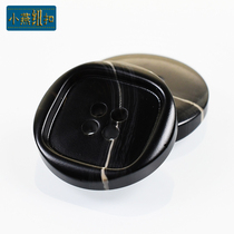 Mens and womens windbreaker button cashmere coat black suit coat button all-match cardigan clothes round pants button