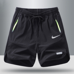 Ole's Selection of Ice Silk Sports Shorts for Men, Summer Loose Casual Thin Beach Shorts, New Quick-Drying Five-Point Shorts
