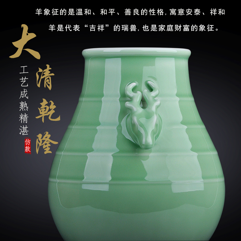 Jingdezhen ceramics vase flower arranging new Chinese style household, the sitting room porch decoration TV ark, rich ancient frame furnishing articles