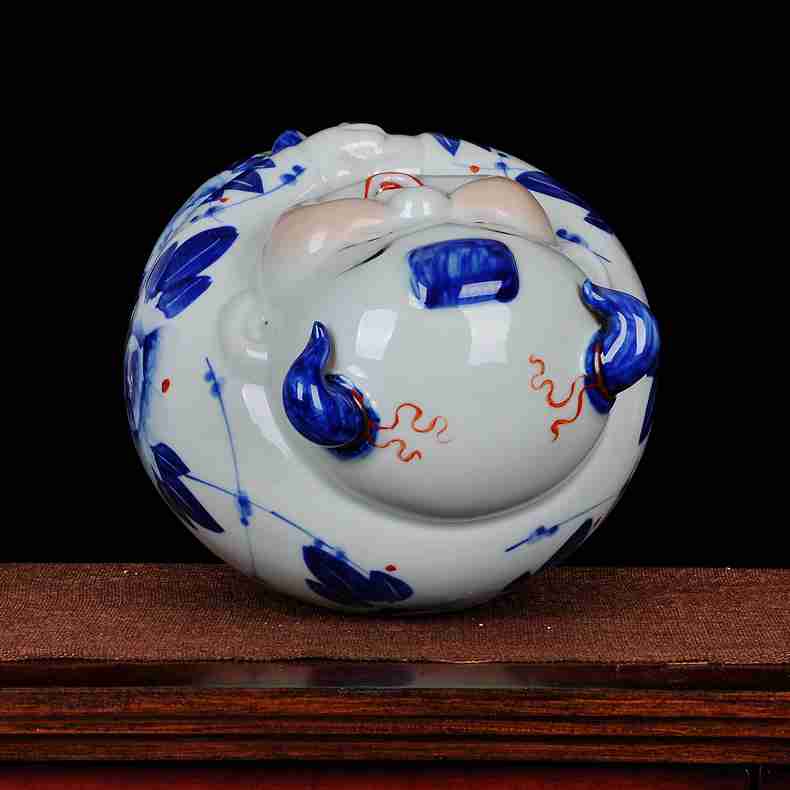 Jingdezhen blue and white porcelain ceramic dolls household adornment ark hotel office furnishing articles hand - made of fuwa