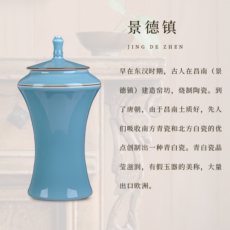 Jingdezhen ceramics archaize storage tank general tea pot with cover sitting room place, home decoration