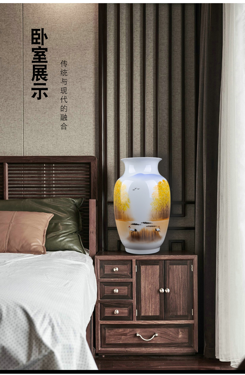 Jingdezhen ceramics hand - made celebrity cixin qiu - yun works famille rose porcelain vase art adornment handicraft furnishing articles in the living room