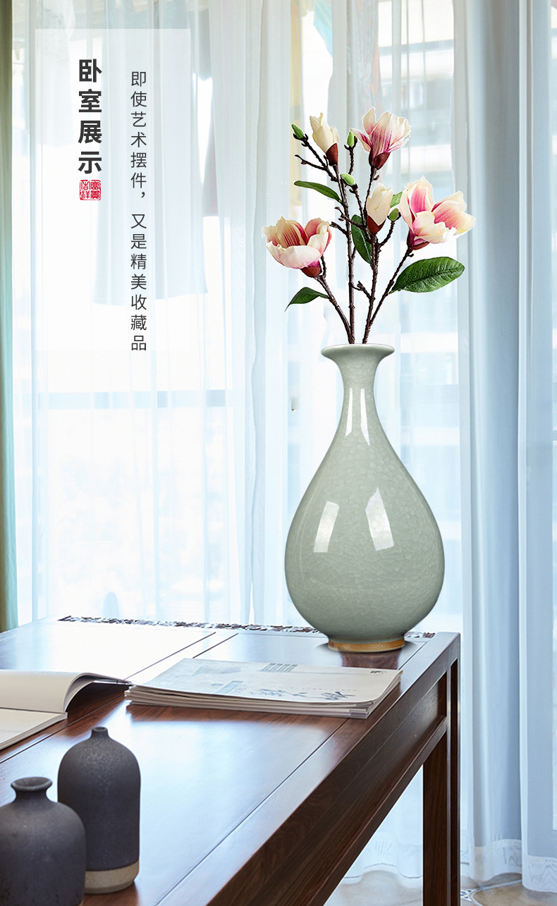 Archaize of jingdezhen ceramics up crack vases, sitting room of Chinese style household decorative crafts rich ancient frame furnishing articles