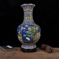 Jingdezhen Ceramic Ware Antique Enamel Color Large Number Vase Swing Piece Chinese Vintage Living-room Flower Arrangement Home Decoration Goods