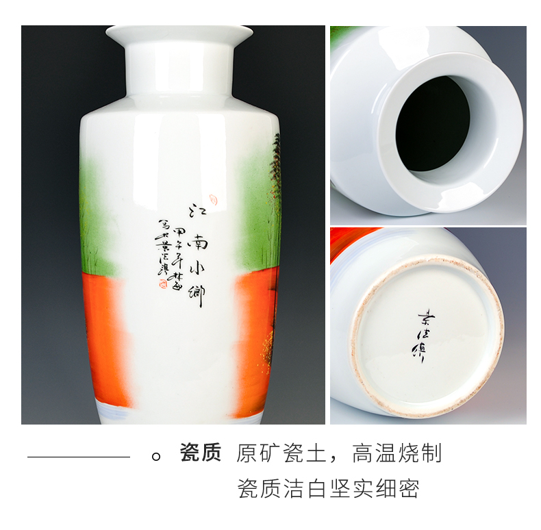 Jingdezhen ceramics hand - made vases, new Chinese style household living room TV cabinet porch decoration as crafts