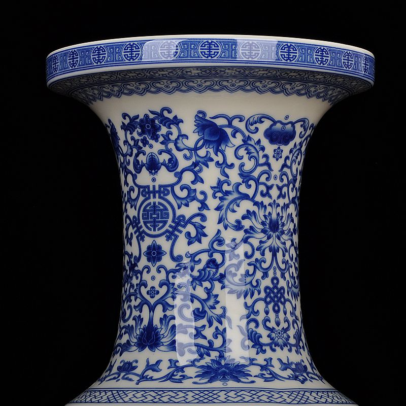 Scene, jingdezhen ceramic vase furnishing articles furnishing articles fashion hollow - out the vase household crafts [large]