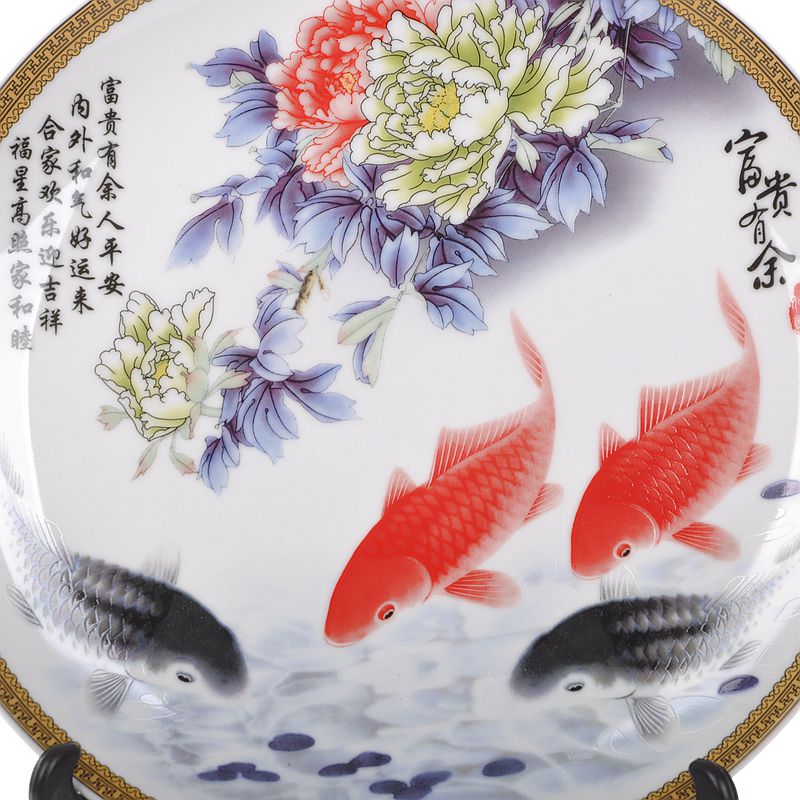 Scene, jingdezhen ceramic decoration plate sit plates of new well - off Chinese domestic act the role ofing handicraft furnishing articles