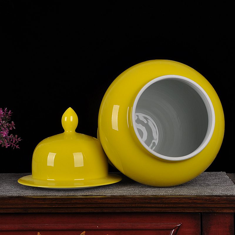 Jingdezhen ceramic vase general Chinese archaize color glaze tank storage tank was sitting room adornment handicraft furnishing articles