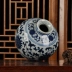 Jingdezhen gốm sứ màu xanh và trắng Trung Quốc trang trí nhà hàng thủ công cổ chính thức lò đá nứt trang trí bình lựu - Trang trí nội thất