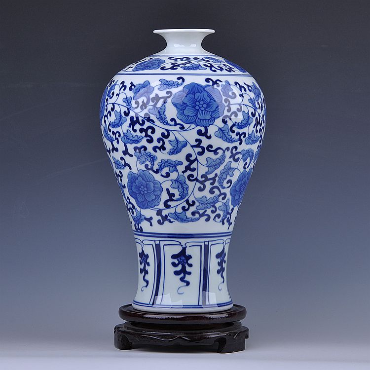 Jingdezhen blue and white bottle of classical Chinese hand - made ceramics archaize sitting room porch household adornment handicraft furnishing articles
