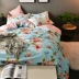 giường lanh một gia đình bốn chăn 1.5m1.8 m 2,0 m đơn hoặc kép ký túc xá ba bốn bộ 1.2 - Bộ đồ giường bốn mảnh mẫu chăn ga gối đệm cưới Bộ đồ giường bốn mảnh