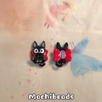 Mochibeads原创设计魔女宅急便黑色可爱黑猫吉吉925银手链串珠