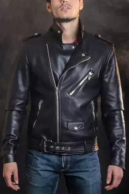 Motorcycle leather clothing men's leather sheepskin Haining 2021 new leather jacket motorcycle clothing jacket spring and autumn thin section