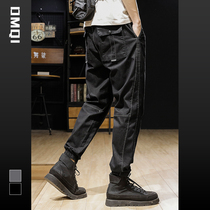 Spring black 90% casual pants Male loose bunches Elastic Fatter Pants Trendy Pants Trendy 100 Hitchhiking Pants Tide