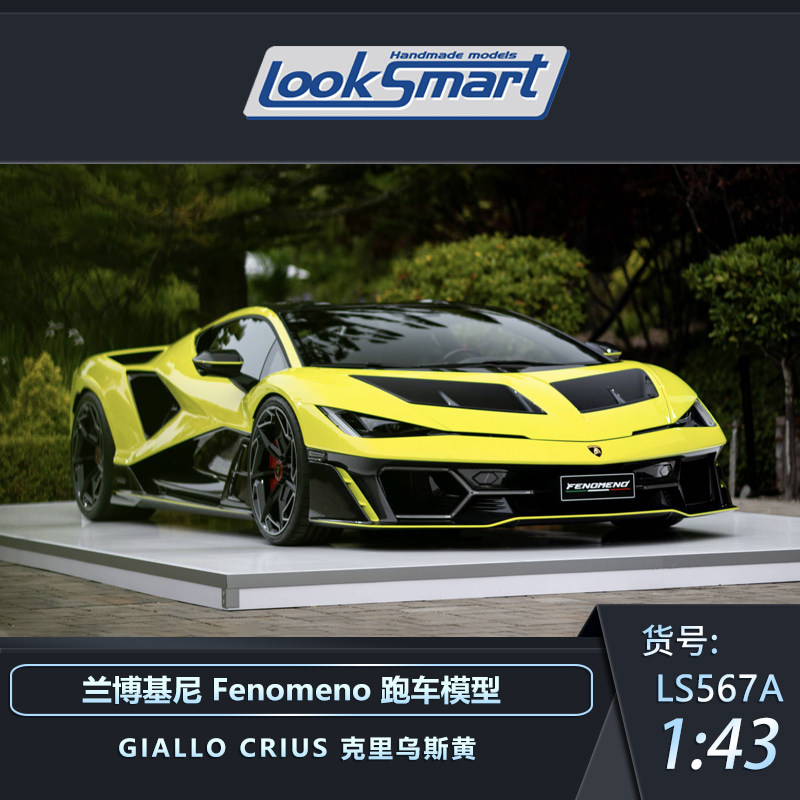 Shasha Car Model Looksmart 1:43 Lamborghini Fenomeno Resin Supercar Collectible Display Piece