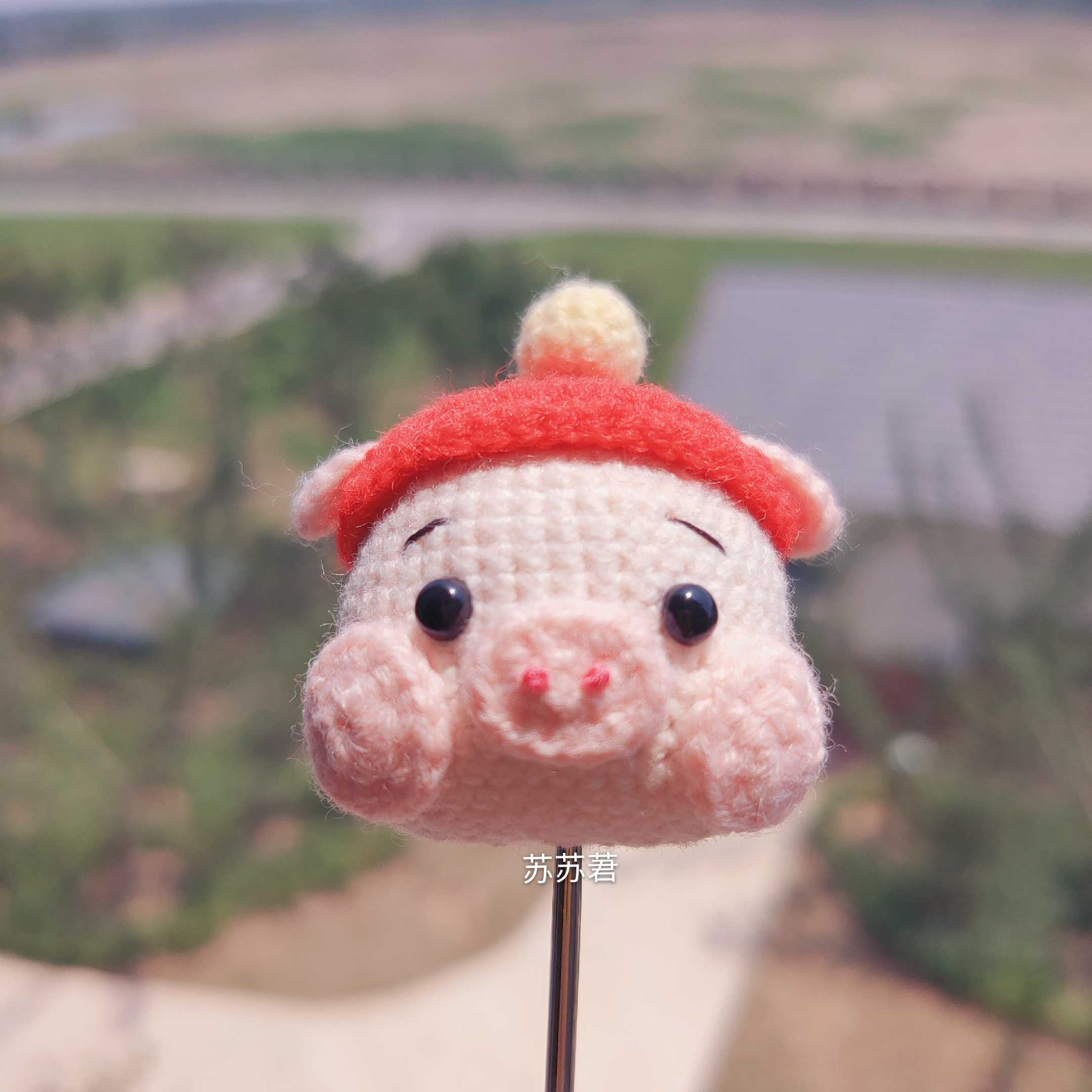 Electronic graphic tutorial of Handicrafts of Hook Needle Handwoven Swine Head Handling Pin Handling