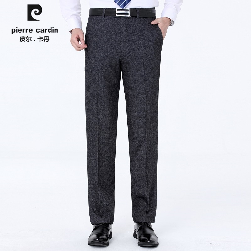 Pierre Carden 2022 Spring Autumn Season New Middle Aged Loose Men Straight Barrel Long Pants With Pleat Pants Business Men's Clothing