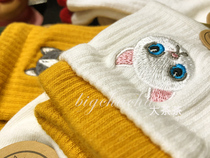 3D three-dimensional cat embroidered socks mid-tube cotton socks are comfortable to meow~~~