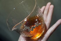 Japanese-style handmade glass hammer-inlaid silver-style cup tea-divider sterling silver glass