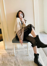 High-precision Japanese representative fabric exquisite taste style Knight equestrian style autumn rhyme split casual small trousers