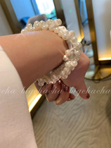  French sweetheart~South Korea imported high elastic pearl hair ring basic rubber band hair rope hair ring hair accessories temperament