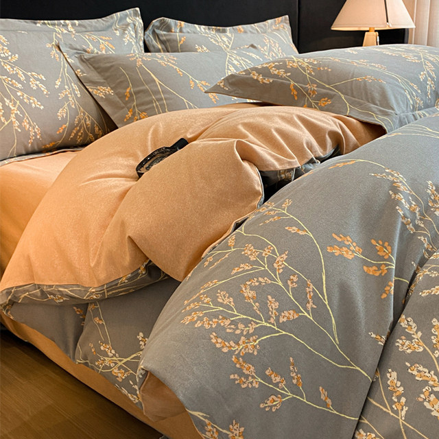 American Ins pure cotton wool four-piece set 2025 new cotton autumn and winter thickened sheets and quilt covers three-piece set bedding products 4