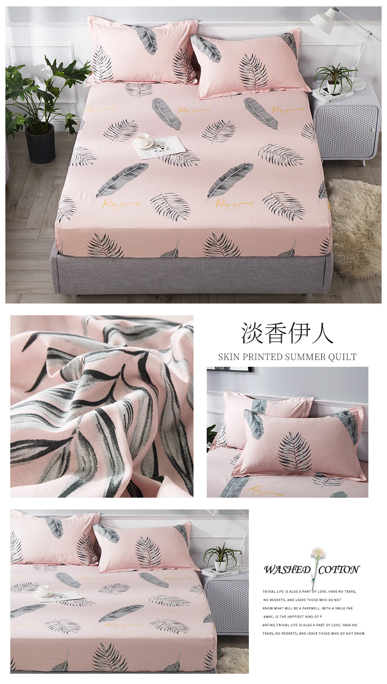Giường cotton ở Nam Cực Ant Bộ đồ giường bằng vải bông chống trượt đơn bộ Simmons bảo vệ che bụi che phủ nệm hộ gia đình - Trang bị Covers ga trải giường chun đẹp	