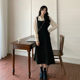 Early autumn new large size women's temperament dress gentle wind fat mm was thin stitching Hepburn style French dress