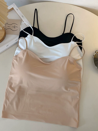 Шелковая летняя майка топ, топ с чашечками, нижнее белье, топ без лямок, бюстгальтер-топ, большой размер, красивая спина