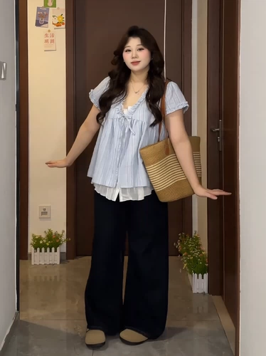 Синяя летняя рубашка, комплект, большой размер, по фигуре