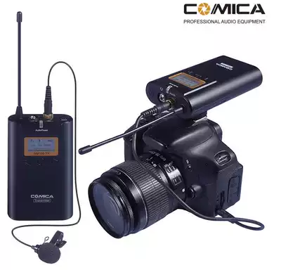 Comug COMICA WM-100 bee single eye wireless microphone collar clip microphone interview chest wheat