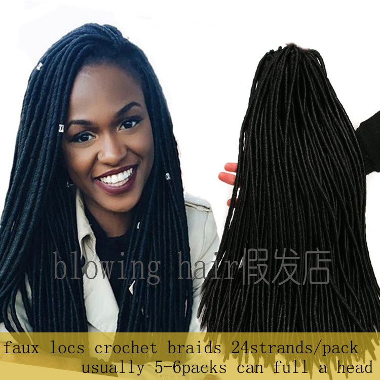 faux locs crochet braids 24roots synthetic hair extensions
