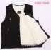 Áo len nam lông trung niên một mùa thu và mùa đông da cỏ vest da cừu vest ấm áp cotton áo ghi lê nam Áo vest cotton