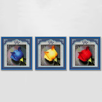 KS cross stitch restaurant small simple printed cloth thread embroidery 2021 New rose rose red yellow orchid