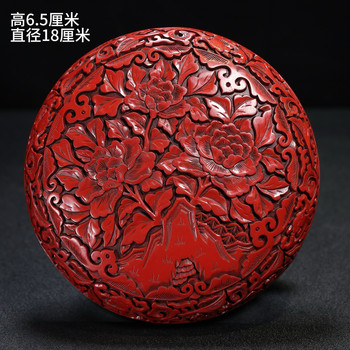 Antiques and miscellaneous antique lacquerware purely hand-carved red lacquer jewelry box storage box retro ornaments collection