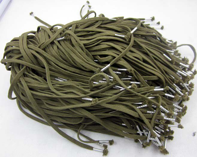 70s Old stock 65 Emancipation Shoes Original Dress Laces Low Waist Shoes Laces Army Green Cotton Fabric Laces