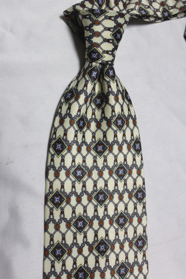 Export original order foreign trade imitation silk men's formal business formal hand-printed wide version 10CM gentleman's printed retro tie