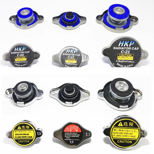 送料無料 車用メタルブルーシリコンウォータータンクカバー 0.9 1.1 1.3 車用ユニバーサルラージヘッドスモールヘッドラジエーターカバー