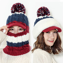 Winter female Harbin Mohe plus velvet thick skin-friendly knitted hat to go to the northeast snow town to travel with warm equipment to ride
