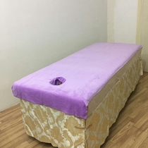 Beauty salon massage bed pure cotton massage special white beauty products Crystal velvet thickened sheets beauty bed with hole