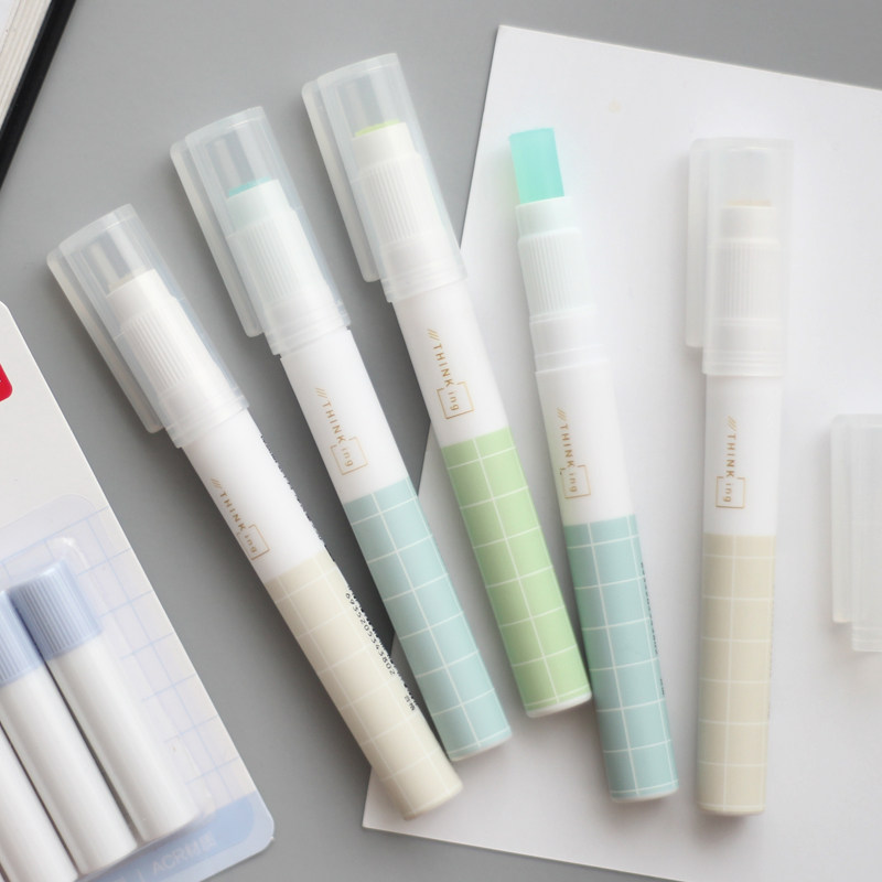 Leaf rice paved with fresh and able creative pen shaped solid rubber exchangeable stand-in core portable rubber stick handmade students