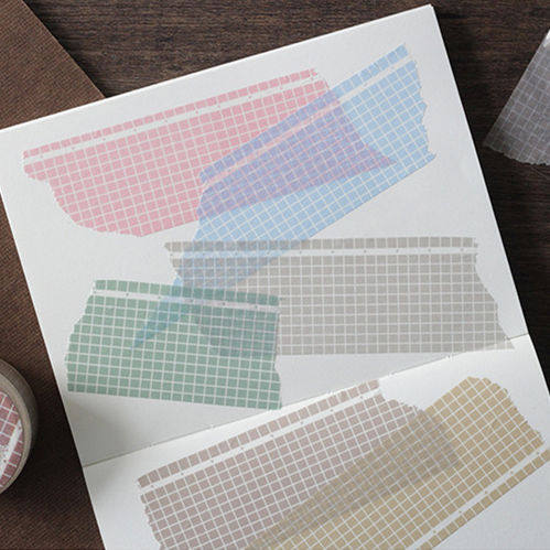 Hand Ledger Base Salt Series Vegetarian colour grid series and paper adhesive tapes small frescoed pure colour squared hand account material collage