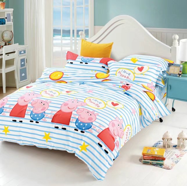 Phong cách người anh Địa Trung Hải cotton bốn mảnh bộ đồ giường cotton trẻ em bộ đồ giường ba mảnh boy ký túc xá sheets